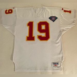 Authentic and signed Joe Montana Throwback Chiefs 75th NFL Anniversary Jersey